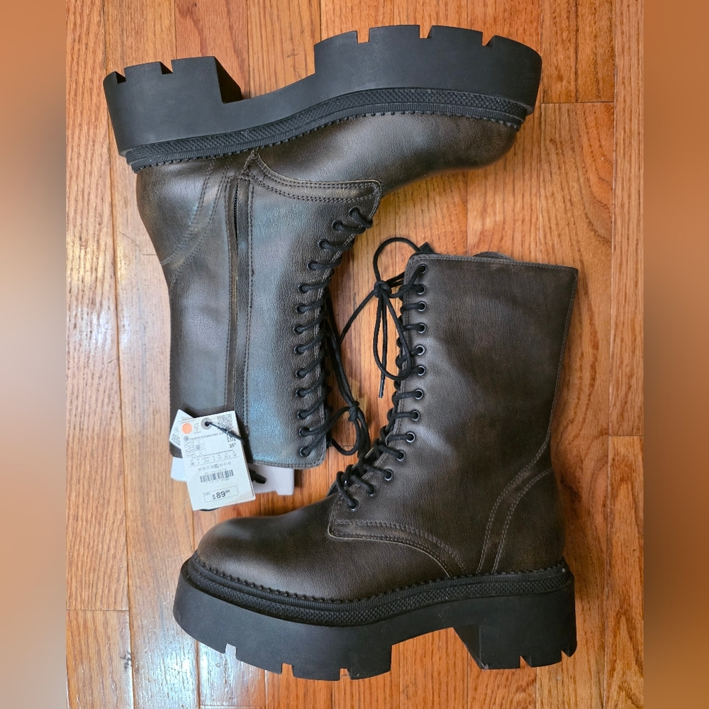 NWT Zara Brown Women's Boots Size 8/39